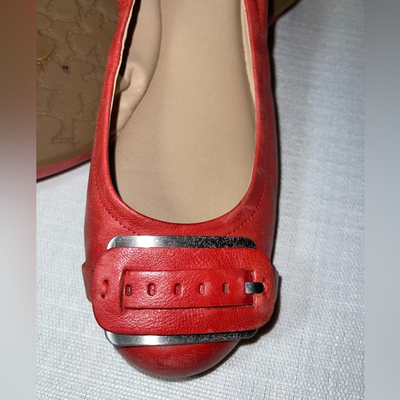 Franco Sarto Red leather flats - Picture 3 of 5